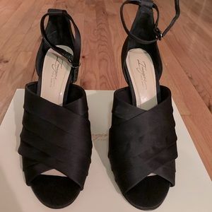 Vince Camuto black open toe heels